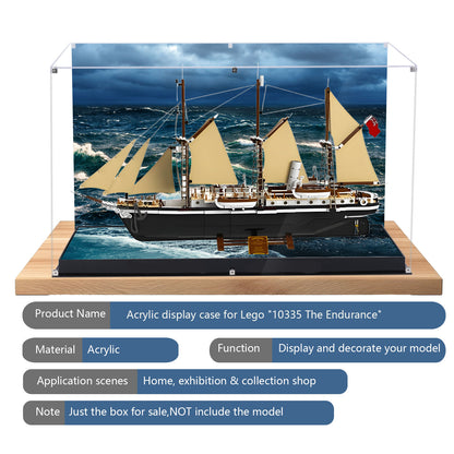 BrickArmor Display Case for LEGO 10335 The Endurance Building Set,Dustproof Clear Display Box Compatible with Lego10335(Box Only，Model Not Included)
