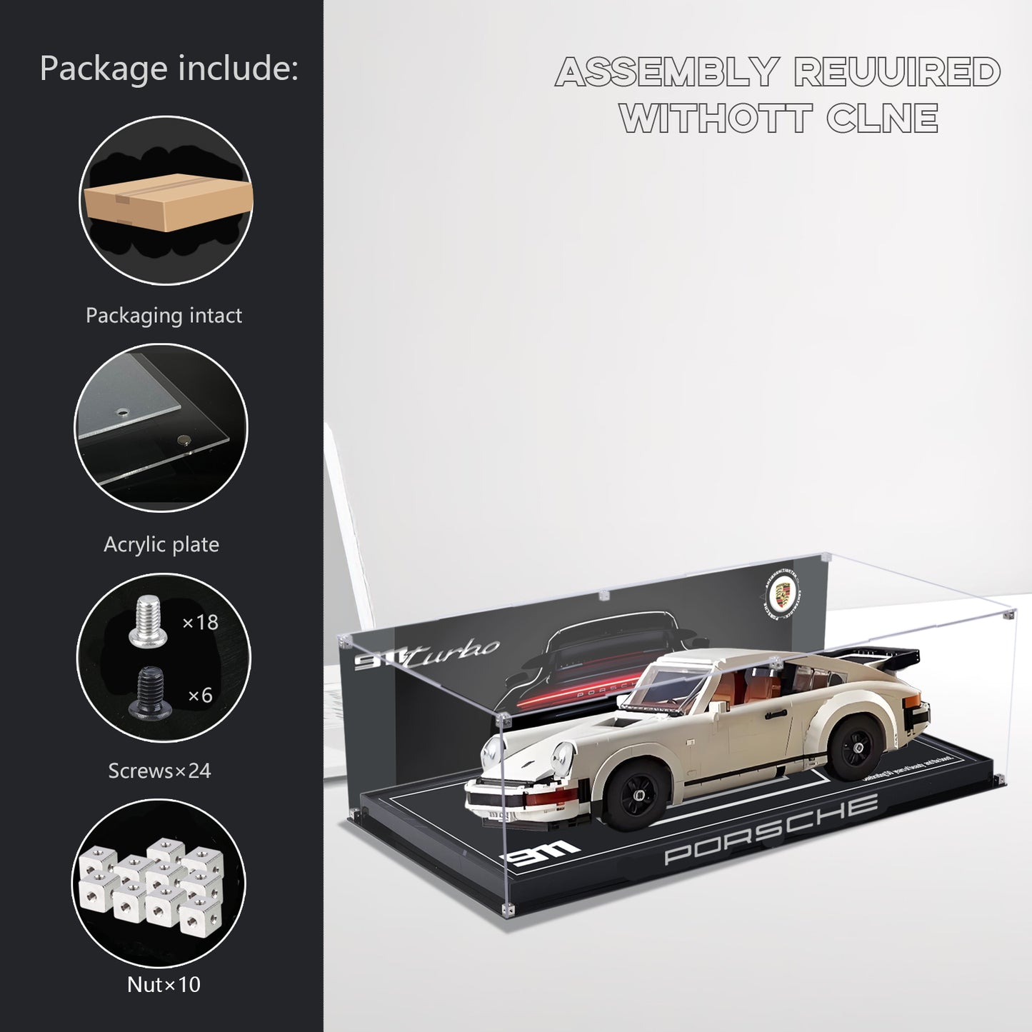 BrickArmor Display Case for LEGO Porsche 911 10295