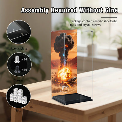 Acrylic Display Case Compatible with Lego75434 K-2SO Security Droid Building Set,Dustproof Clear Display Box Compatible with Lego75434(Box Only, Model Not Included