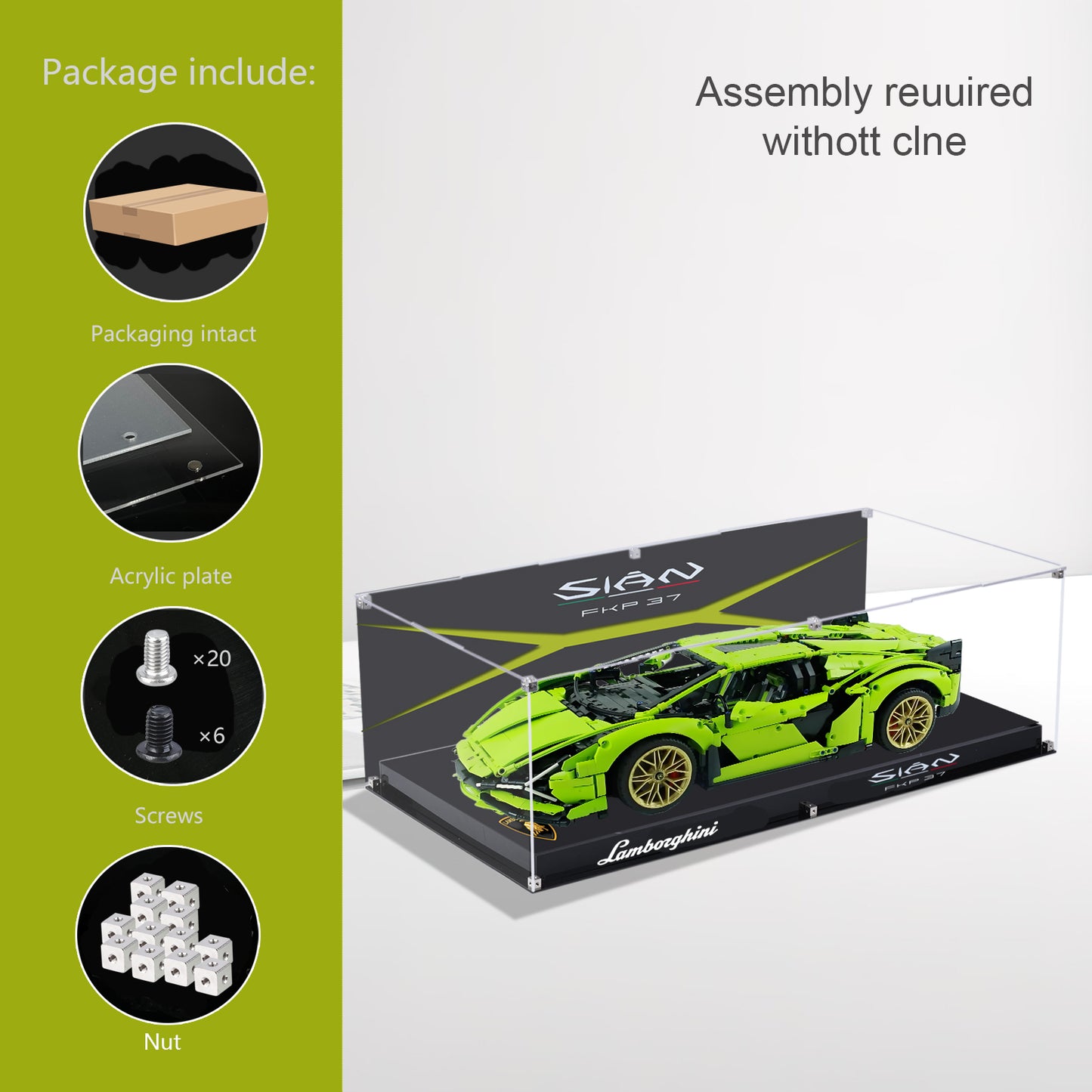 BrickArmor Display Case for LEGO Lamborghini 42115