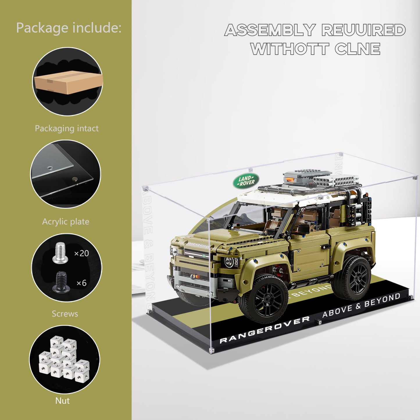 BrickArmor Display Case for LEGO Land Rover Defender 42110