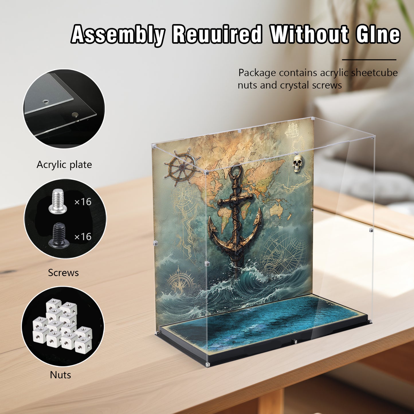 BrickArmor Display Case for LEGO 10365 Black Pearl Ship Building Set,Dustproof Clear Display Box Compatible with Lego10365(Box Only，Model Not Included)