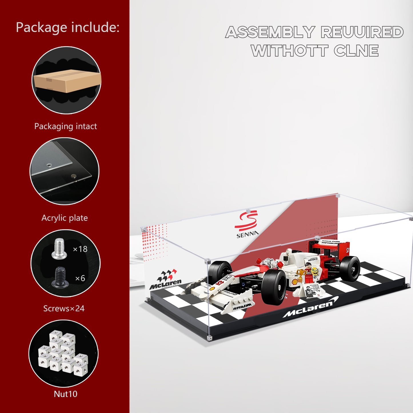 BrickArmor Display Case for LEGO McLaren MP4 10330