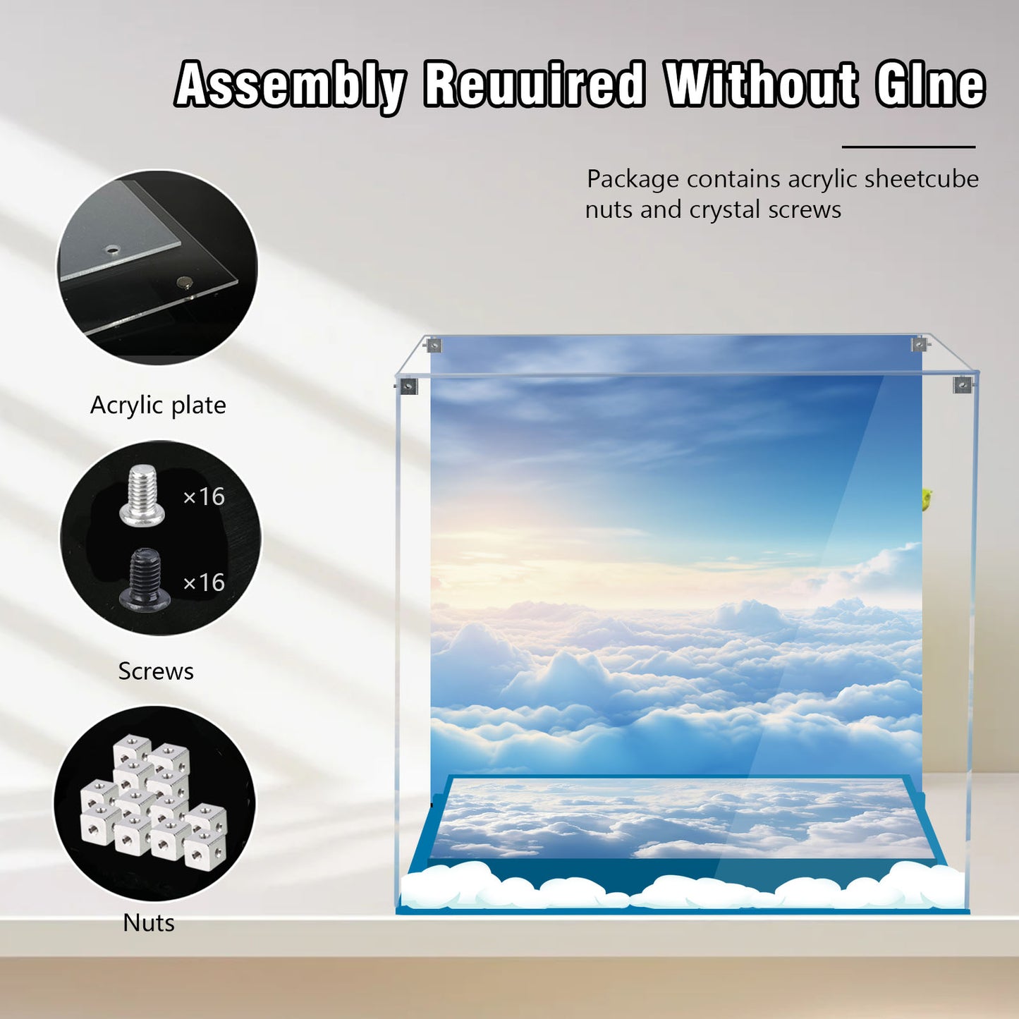 BrickArmor Display Case for LEGO 77073 Fortnite Battle Bus Set,Innovative Magnetic Front Panel Dustproof Display Box Compatible with Lego 77073 (Only Box, Model Not Included)