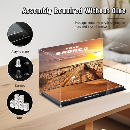 BrickArmor Display Case for LEGO 42213 Ford Bronco SUV Technic Car Building Set,Dustproof Clear Display Box Compatible with Lego 42213 (Box Only，Model Not Included)