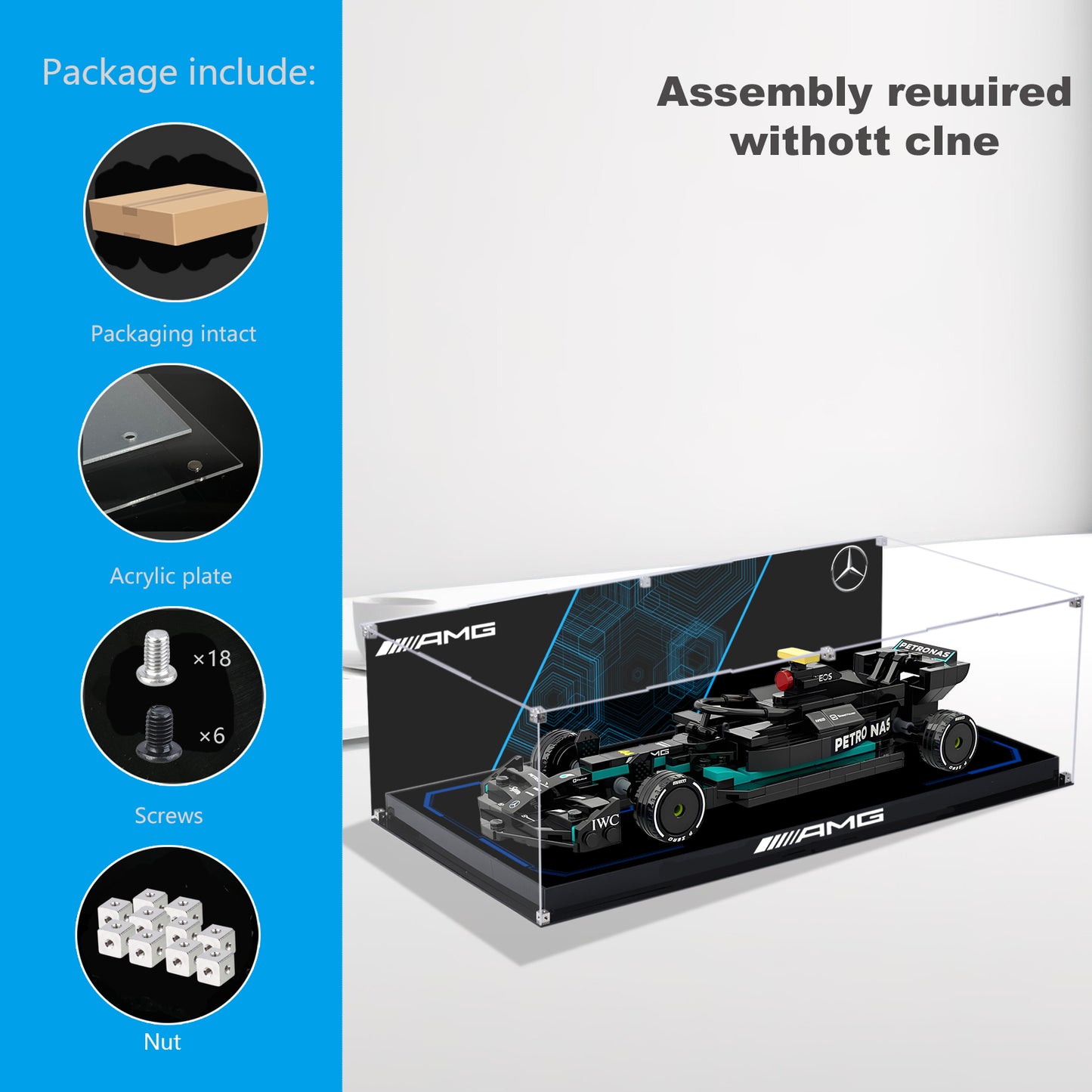 BrickArmor Display Case for LEGO Mercedes-AMG F1 42171