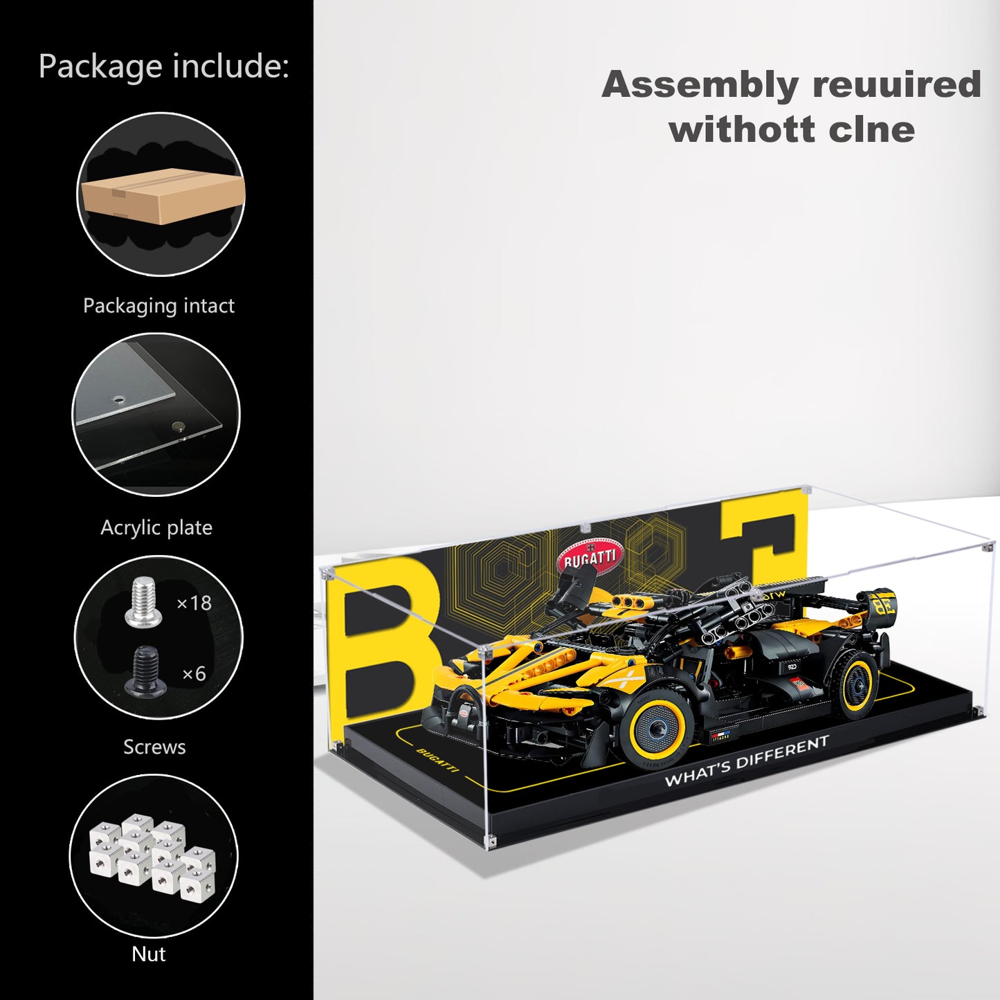 BrickArmor Display Case for LEGO Bugatti 42151