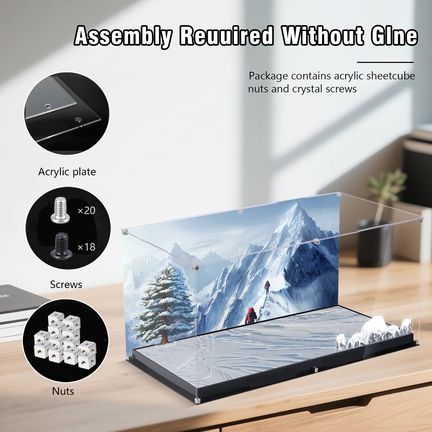 BrickArmor Display Case for LEGO 60471 Arctic Explorer Science Lab Truck Set,Innovative Magnetic Front Panel Dustproof Display Box Compatible with Lego 60471 (Only Box, Model Not Included)