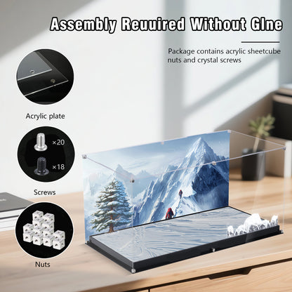 BrickArmor Display Case for LEGO 60471 Arctic Explorer Science Lab Truck Set,Innovative Magnetic Front Panel Dustproof Display Box Compatible with Lego 60471 (Only Box, Model Not Included)