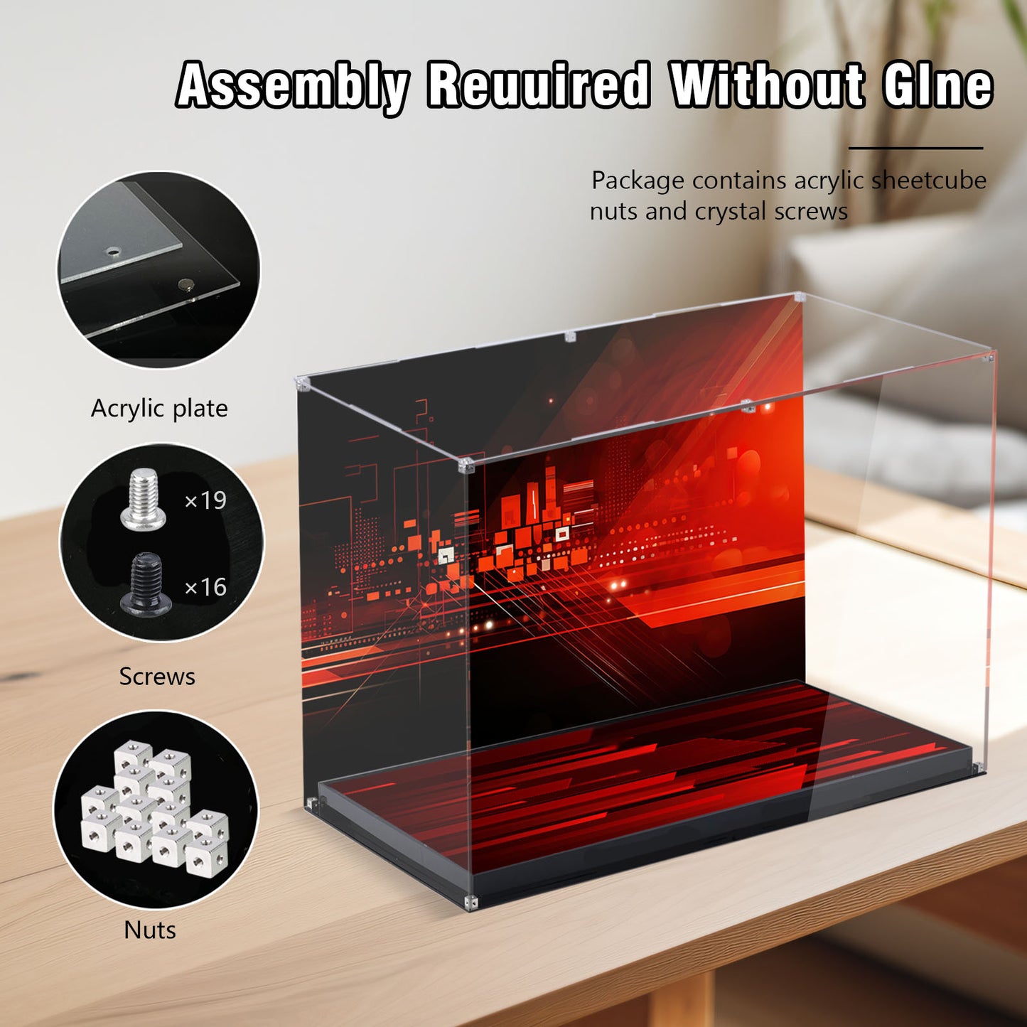 BrickArmor Display Case for LEGO 42202 Motorcycle Ducati Panigale V4 S Building Set, Dustproof Clear Display Box Compatible with Lego 42202 (Box Only，Model Not Included)