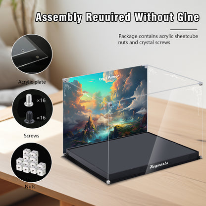 Acrylic Display Case Compatible with Lego 76419 Hogwarts Castle and Grounds Building Set，Dustproof Clear Display Box Compatible with Lego 76419 Harry Potter (Box Only，Model Not Included)