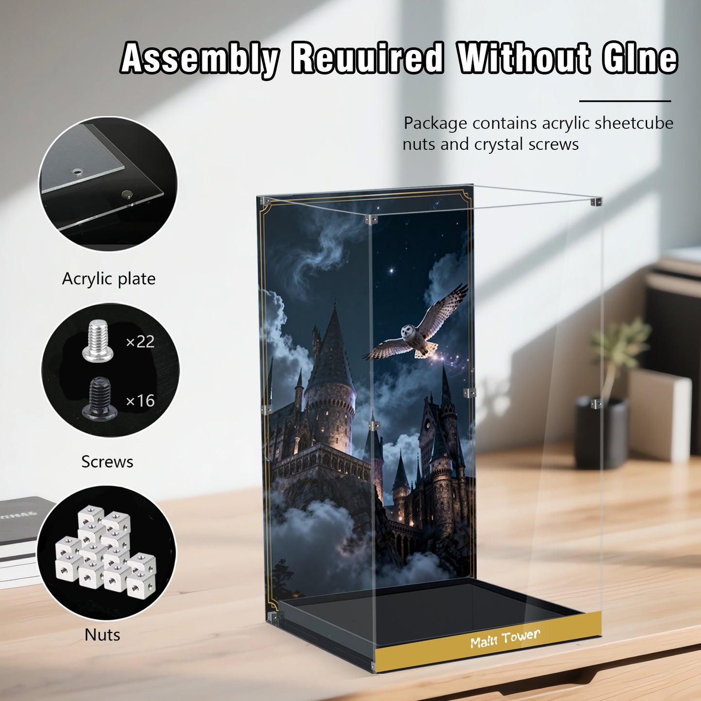 BrickArmor Display Case for LEGO 76454 Hogwarts Castle Building Set,Dustproof Clear Display Box Compatible with Lego76454(Box Only，Model Not Included)