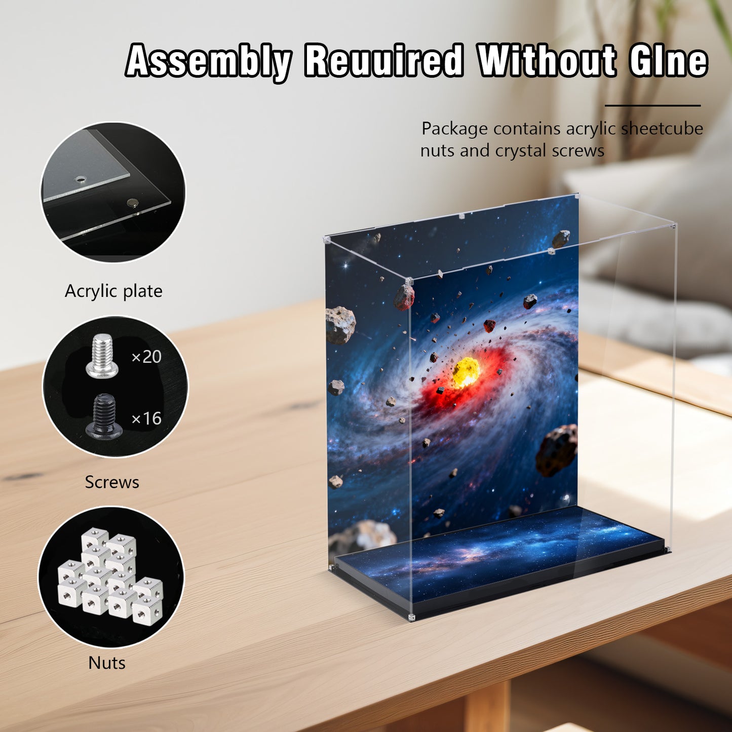 BrickArmor Display Case for LEGO 75409 Jango Fett's Firespray Building Set,Dustproof Clear Display Box Compatible with Lego75409 Class Starship(Box Only，Model Not Included)