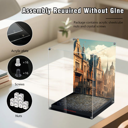 BrickArmor Display Case for LEGO 10350 Tudor Corner Building Set,Dustproof Clear Display Box Compatible with Lego10350(Box Only，Model Not Included)