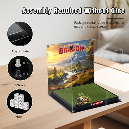 BrickArmor Display Case for LEGO How to Train Your Dragon: Toothless 10375 Building Set, Dustproof Clear Display Box Compatible with Lego 10375 (Box Only, Model Not Included)