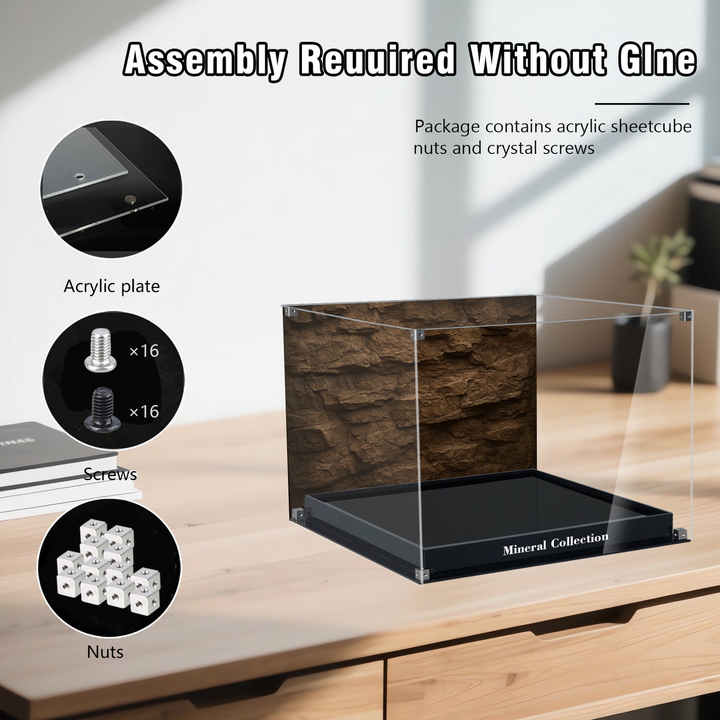 BrickArmor Display Case for LEGO Mineral Collection 21362, Creative Magnetic Front Panel, Dustproof Clear Display Box Compatible with Lego 21362 (Box Only, Model Not Included)