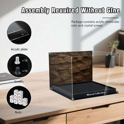 BrickArmor Display Case for LEGO Mineral Collection 21362, Creative Magnetic Front Panel, Dustproof Clear Display Box Compatible with Lego 21362 (Box Only, Model Not Included)