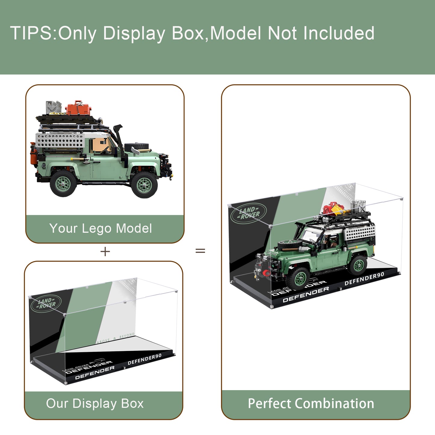 BrickArmor Display Case for LEGO Land Rover Defender 10317