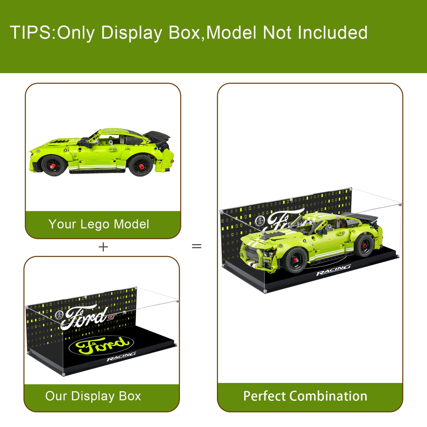 BrickArmor Display Case for LEGO Ford GT500 42138