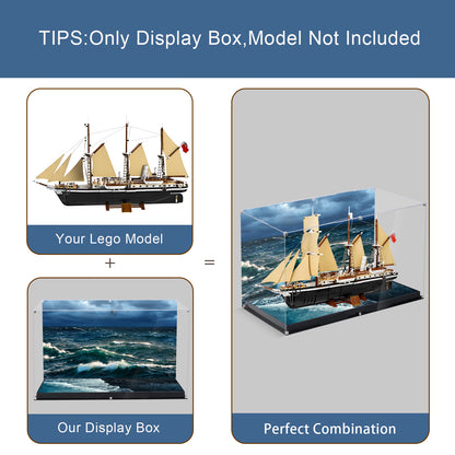 BrickArmor Display Case for LEGO 10335 The Endurance Building Set,Dustproof Clear Display Box Compatible with Lego10335(Box Only，Model Not Included)