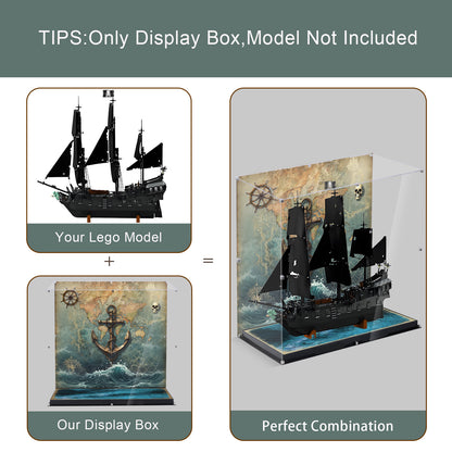 BrickArmor Display Case for LEGO 10365 Black Pearl Ship Building Set,Dustproof Clear Display Box Compatible with Lego10365(Box Only，Model Not Included)