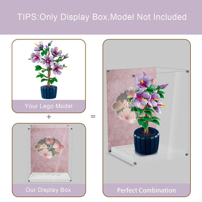 BrickArmor Display Case for LEGO 10372 Hibiscus Flowers Building Set,Dustproof Clear Display Box Compatible with Lego10372（Box Only, Model Not Included）