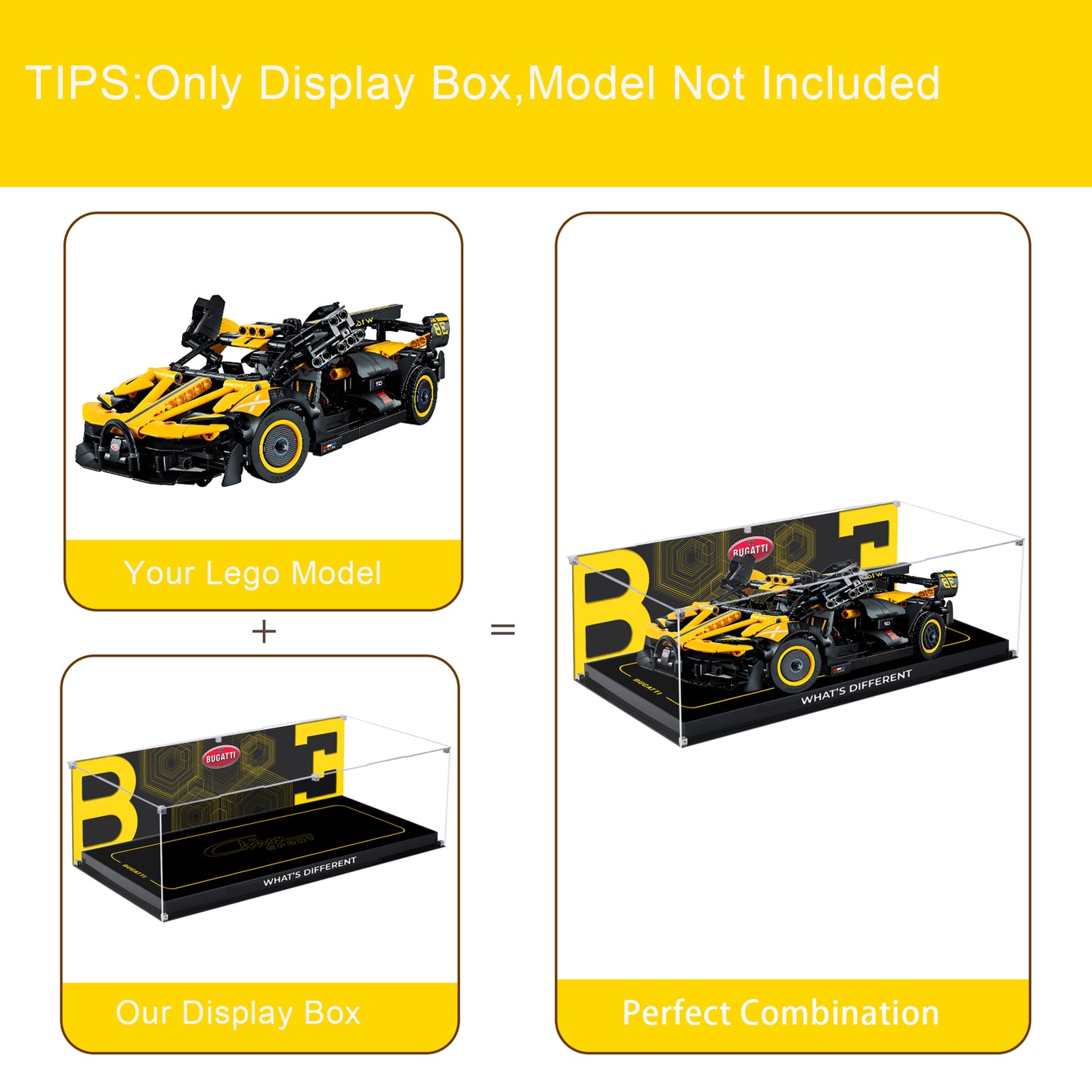 BrickArmor Display Case for LEGO Bugatti 42151