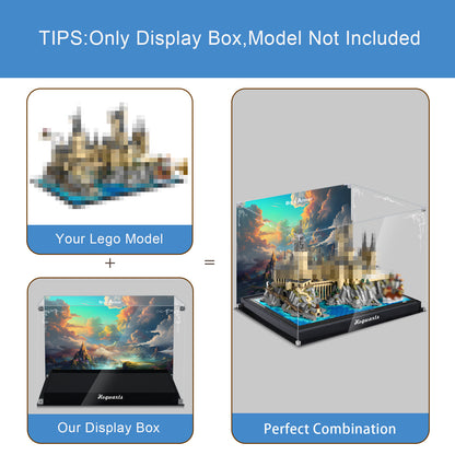 Acrylic Display Case Compatible with Lego 76419 Hogwarts Castle and Grounds Building Set，Dustproof Clear Display Box Compatible with Lego 76419 Harry Potter (Box Only，Model Not Included)