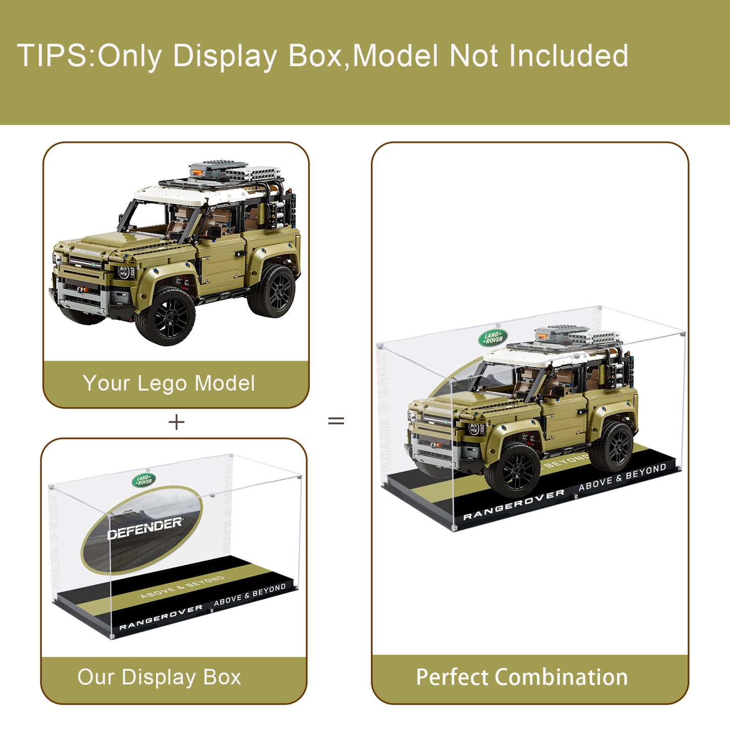 BrickArmor Display Case for LEGO Land Rover Defender 42110