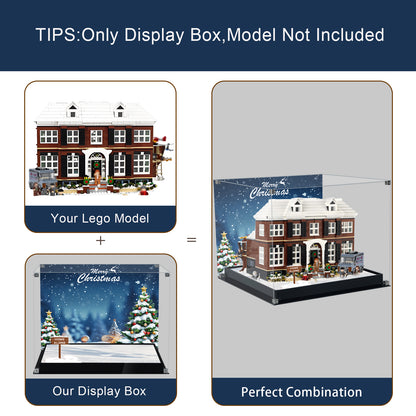 BrickArmor Display Case for LEGO 21330 Home Alone McCallisters House Building Set,Dustproof Clear Display Box Compatible with Lego21330 Home Alone(Box Only，Model Not Included)
