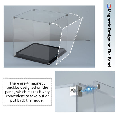 BrickArmor Display Case for LEGO 75409 Jango Fett's Firespray Building Set,Dustproof Clear Display Box Compatible with Lego75409 Class Starship(Box Only，Model Not Included)