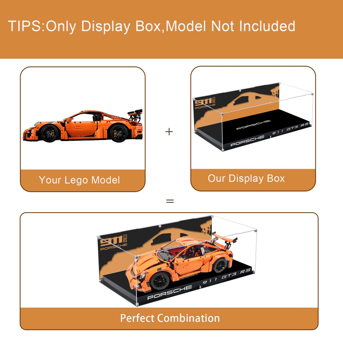 BrickArmor Display Case for LEGO Porsche GT3 42056